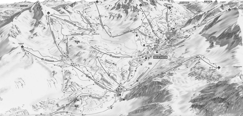Ski Pistenplan Obertauern