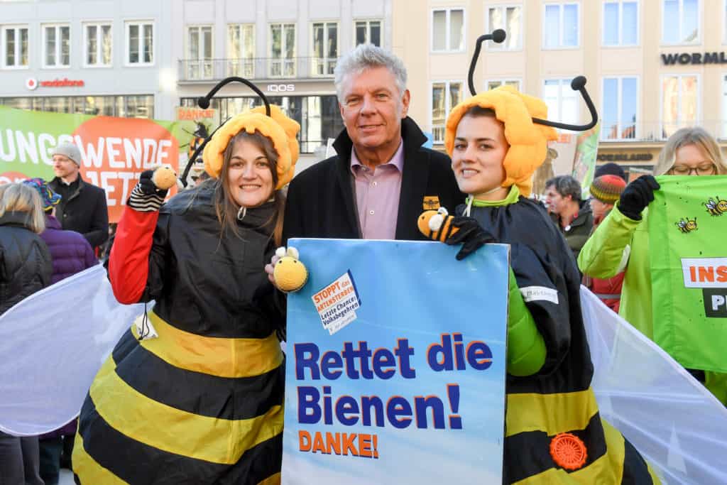 Bildinformation: Auftaktveranstaltung für das Volksbegehren Artenvielfalt in München am 31.01.2019 - Münchens Oberbürgermeister wirbt für das Volksbegehren Artenvielfalt - Rettet die Bienen!